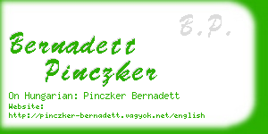bernadett pinczker business card